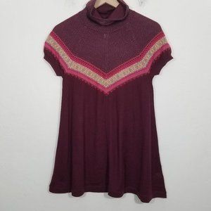 Free People Sweater Top Shorts Sleeve Size L